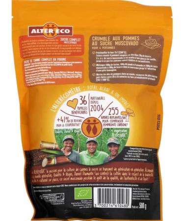 Alter Eco Sucre de Canne Complet Bio 500g - Poudre fine non raffin e pour une alimentation saine - Epicerie bio - Le Lot De 4 - Buy Online on GoSupps.com