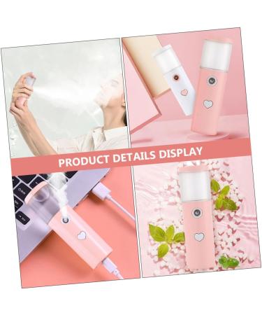 DOITOOL Facial Humidifier Indicator Light Mineral Drops for Water Mini Humidifier Air Humidifier Beauty Spray Water Meter The Face Sprayer Moisture Cream Abs Pink - Buy Online on GoSupps.com