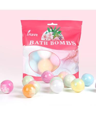 iHave 12 Small Bath Bomb Bubble Bath Set for Women - Natural Handmade Spa Gifts with Essential Oils - Romantic Gifts for Her (Pack of 12) - Buy Online on GoSupps.com