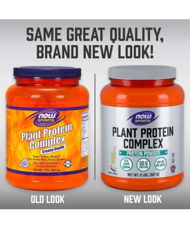 Now Sports Nutrition Plant Protein Complex - 22g Creamy Vanilla Powder - 2lb - Buy Online on GoSupps.com