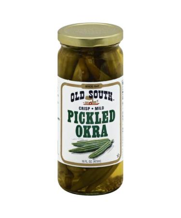 Old South Mild Pickled Okra 16 Oz Jar (2 Pack)