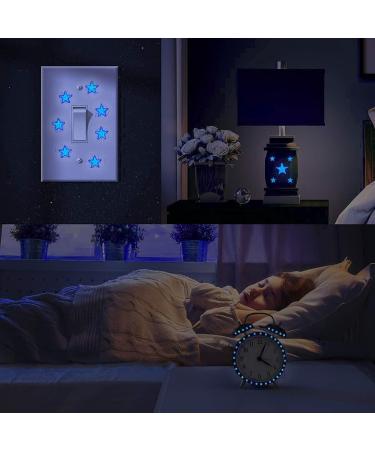 1134PCS Glow in The Dark Stars and Moon Stickers - DIY Luminous Rocket and Planets Wall Decor for Kids Bedroom - Green (Blue) - Buy Online on GoSupps.com
