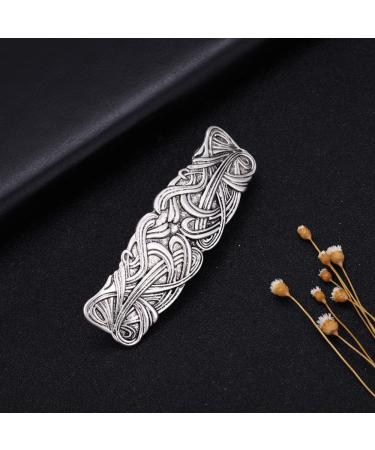2 Pcs Celtic Knot Barrette Vintage Hair Clips - Gold Silver Style 1 - Buy Online on GoSupps.com