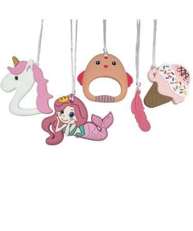 Sensory Chew Necklaces for Girls - Autism and Anxiety Chew Toys - ADHD Fidgets - Buy Online on GoSupps.com