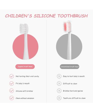 Minkissy Portable Toothbrush - Silica Gel Tooth Cleaning Brush Head (Pink 1 Pack) for Travel - Buy Online on GoSupps.com