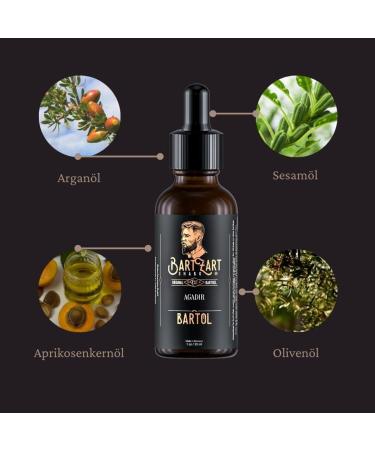 BartZart Shabo Beard Oil Set - Agadir Musk Scent | Premium Beard Care with Natural Oil Wax & Wooden Comb - Buy Online on GoSupps.com