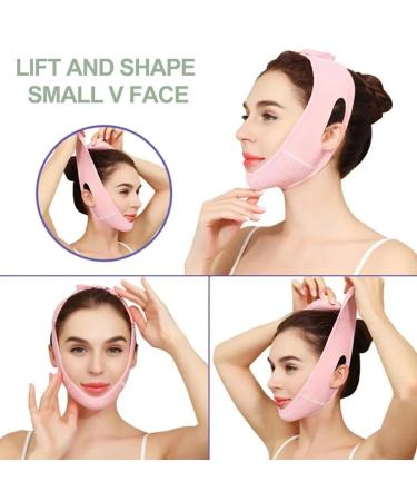 Double Chin Reducer Slimming Strap - V Line Face Lifting Tape & Neck Support Mask (Purple) | Adjustable Compression for a Defined Jawline - Buy Online on GoSupps.com