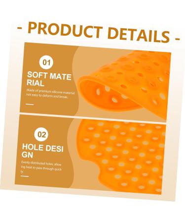 Zerodeko 1pc Air Fryer Pad Cake Pan Air Fryers Silicone Steamer Liners Steamer Plate Thicken Barbecue Mat Orange 3.1L x 3.1W inches - Buy Online on GoSupps.com