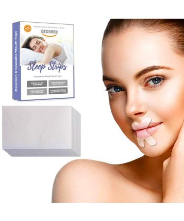 Decemen Sleep Strips, 120 Pcs Anti Snore Mouth Tape Self Adhesive for Snoring Relief and Sleeping Quality Improvement