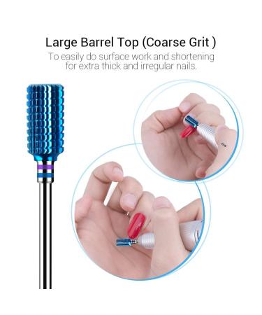 Melodysusie 7x Premium Wolframcarbid Hartmetall Bits Set for Professional Nail Care | Manicure & Pedicure Grinding Heads - Blue - Buy Online on GoSupps.com
