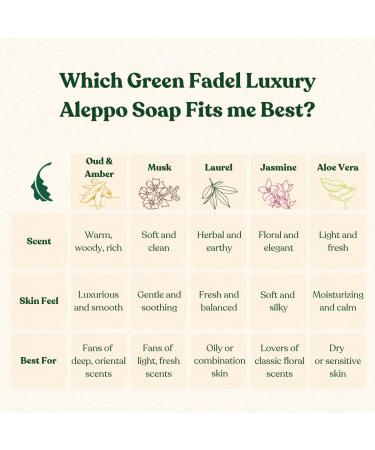  Green Fadel (Luxury) Original Aleppo Soap with Oudh & Amber 3 pieces Aleppo soap with olive oil & bay oil olive oil soap natural soap Luxury Aleppo Soap - Buy Online on GoSupps.com