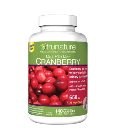 trunature Expect More Cranberry 650 mg. 140 Vegetarian Capsules