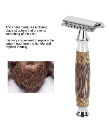 Ankroyu Security Razor Reusable Manual Aluminum Razor with Wooden Handle for Men & Women | Traditional Eco-Friendly Shaving - Buy Online on GoSupps.com