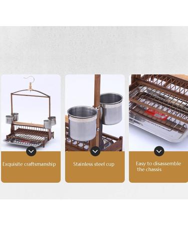 Cage Parakeet Stand Cockatoo Interactive Stand with Stainless Steel Food Cup and Small Parrot Chassis Birdcages Decor (Size : Small) (Small) () - Buy Online on GoSupps.com