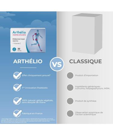 Arth lio - Compl ment Alimentaire Arthrose & Articulations - Multivitamines - Vitamine C Collag ne Zinc & Bifidobacterium longum - Soutient la Mobilit & Soulage les Douleurs - 30 G lules - Fabriqu  - Buy Online on GoSupps.com