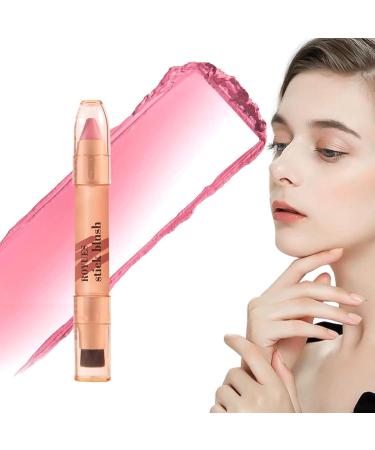 Stick for Cheeks | 2-in-1 Hydrating Double Lip and Cheek Tint with Brush - Lightweight Stick for Cheeks and Lip Cheek Tint Blusher Makeup Stick for Most Skin - Buy Online on GoSupps.com