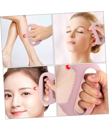 Beaupretty 5-St Massage Device | Acupuncture Head Massager & Stress Relief Gua Sha Tool - Comfortable Silicone Scalp Spa Brush in Pink - Buy Online on GoSupps.com