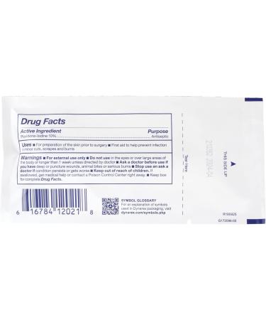 Dynarex Povidone Iodine Swabsticks - Antiseptic Skin Preparation - 25 Foil Packets - Buy Online on GoSupps.com
