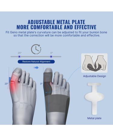 Fit Geno Bunion Corrector for Women Big Toe Adjustable for Men Toe Straightener Bunion Relief Foot Brace Splint Pain Relief Protector Hallux Valgus Corrector(Beige) - Buy Online on GoSupps.com