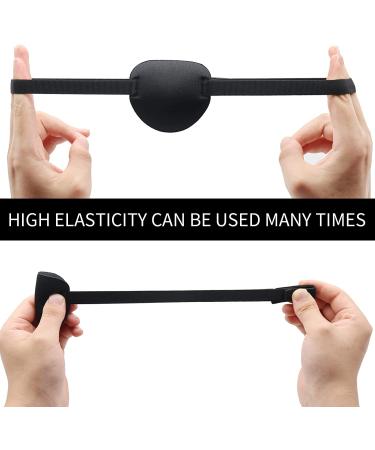 Vansiho Soft Eye Patch for Lazy Eye in Adults and Kids - Adjustable One Eye Cover for Pirate or Cosplay - Black - Buy Online on GoSupps.com