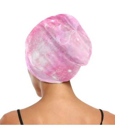 JUAMA Pink Galaxy Universe Satin Lined Sleep Cap for Women - Buy Online on GoSupps.com