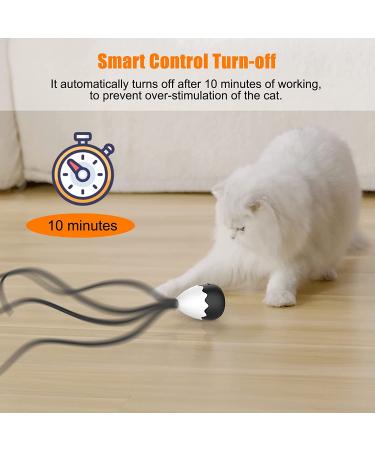 Cat Wand Toy: 2-in-1 Automatic Silicone Tail Teaser for Indoor Cats - Rechargeable & Interactive Electronic Exercise Toy (Black) - Buy Online on GoSupps.com