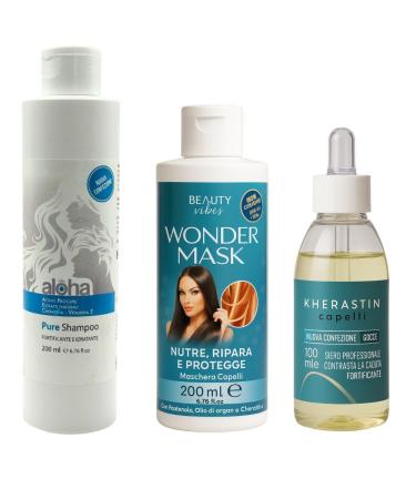 Soin Cheveux Complet K rastin - Fortifiant et Nourrissant Perte De Cheveux Avec Vitamines K ratine Et Huile D'Argan - Pour Cheveux Faibles Cassants Ou Endommag s - Pour Homme et Femme AlohaLabs