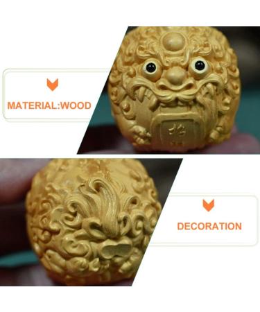 Warmhm Kylin Statue - Handcrafted Peach Wood Bagua Feng Shui Decor Baoding Balls & Fitness Tools - Buy Online on GoSupps.com