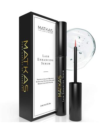 MATKAS Eyelash Growth Serum & Brow + Vitamin B3 + B5 + E + Biotin + Peptides To Rapid Boost Lash Growth Serum  Eyelash Serum To Grow Lashes Longer  Thicker  Eye Lash Serum for Eyelash Growth Fast