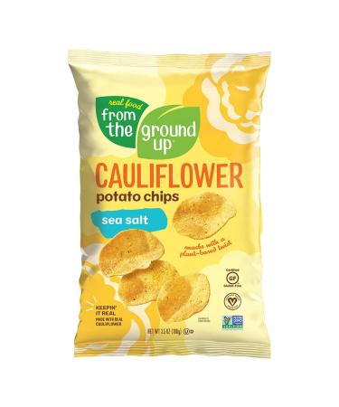 Real Food From The Ground Up Cauliflower Chips - 6 Pack Snack Bags (Sea Salt, 6 Pack)