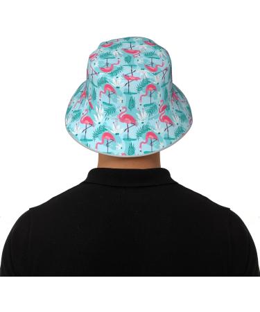 Reversible Pink Flamingo Bucket Hat | Packable Unisex Sun Cap for Outdoor Activities - Buy Online on GoSupps.com