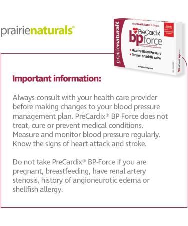 Prairie Naturals PreCardix BP Force Blood Pressure Support - 60 Tablets - Buy Online on GoSupps.com