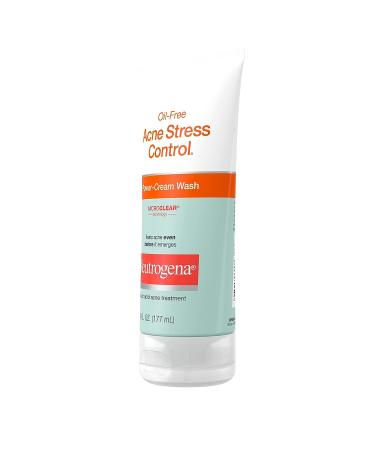 Neutrogena Oil-Free Acne Stress Control Power-Cream Face Wash | Daily Acne Treatment Cleanser with 2% Salicylic Acid | Soothing Formula for Acne-Prone Skin | 6 fl. oz - Buy Online on GoSupps.com
