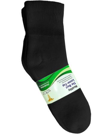 Basico Diabetic Socks 12 Pair - Men/Women Crew/Ankle 9-11 Black - Buy Online on GoSupps.com