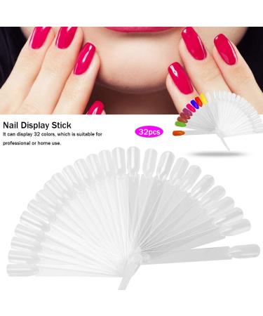 Buy Dekaim 32pcs Clear Nail Tips Stick - False Nail Display Palette for Manicure & Gel Polish Practice - International Shipping Available - Buy Online on GoSupps.com
