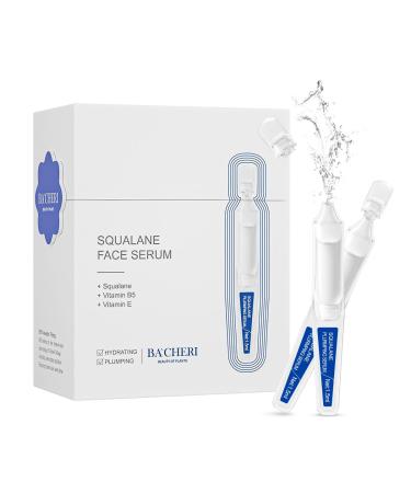 Squalane Serum for Face # 15 Pcs/Box with Vitamin E Vitamin B5 and Vitamin A derivative Moisturizing Serum Soft Ampoules to Smooth Dry and Sensitive Skin Squalane Face Serum