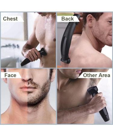 FERRISA Long Handle Back Shaver for Men with 10 Blades and Facial Razor | Detachable Extension Handle | Black - Buy Online on GoSupps.com