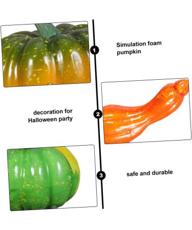 Ciieeo 1 Set 11pcs set utensils cupboard big pumpkin pumpkin vegetable props Accessories Foam halloween Model halloween pumpkins decor home decor foam pumpkins decorate - Buy Online on GoSupps.com