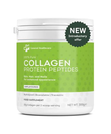 100% Pure Collagen Powder Protein Peptides - General Healthcare 300g Supplement