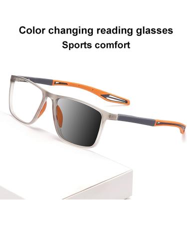 Shop Bafafa Photochromic Reading Glasses - Unisex Ultra-Light UV400 Anti-Blue Aspherical Lens +1.75 Black & Blue - Buy Online on GoSupps.com