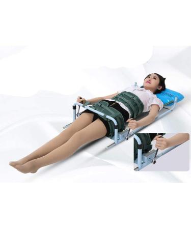 Wolves portable backlum baltraction device for bed lumbar traction device improvement of the spine posture correction for lumbago back pain traction 0-800n black