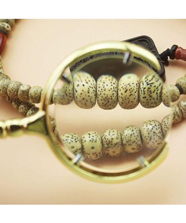 Handheld Glass 10x Lens - 10 LED Lights - Portable Glass Suitable for The Elderly Low Vision Reading Books Pages Magazines Newspapers and Maps HD Glass (Color : Parent) Good Times - Buy Online on GoSupps.com