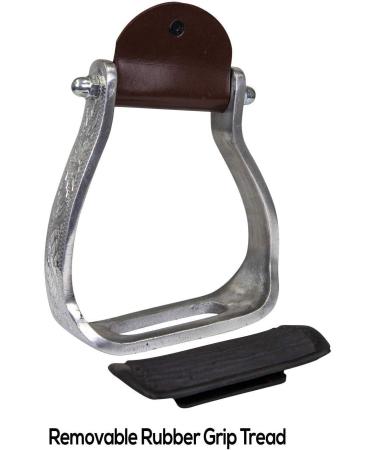 Tahoe Tack Angled Engraved Knee Relief Western Show Stirrups - Comfort and Style for Western Riders - Buy Online on GoSupps.com