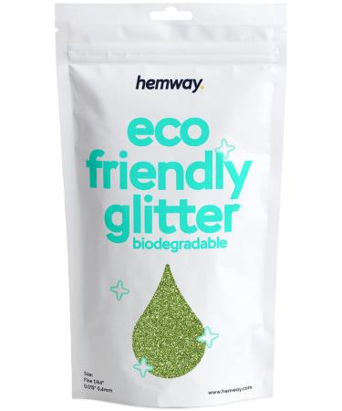 Hemway eco Friendly Biodegable Glitter 100g / 3.5 ounces Bio Cosmetic Safe Sparkle vegan for the face eyeshadow body hair nail and festival makeup - 1/64 "0.015" 0.4mm - Lindgr n