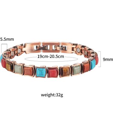 Buy ENERCOPPEX 3500 Gauss Women's 99.99% Pure Copper Magnetic Bracelet - Classic T rkiye Style Adjustable Fit - Buy Online on GoSupps.com