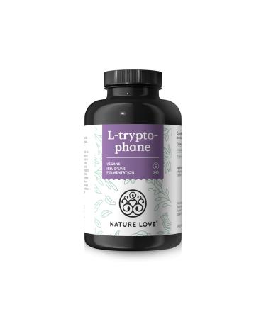 NATURE LOVE® L-tryptophan - 240 capsules - highly dosed with 500mg per capsule - vegan, laboratory-controlled and produced in Germany - without unnecessary additives
