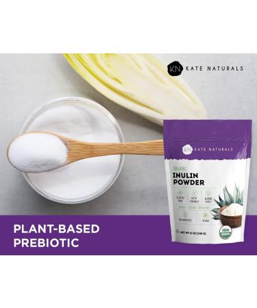 Kate Naturals Organic Inulin Powder (12oz) - USDA Certified Prebiotic Fiber for Gut Health, Vegan Baking, Gluten Free & Keto - Blue Agave Flavor - Buy Online on GoSupps.com