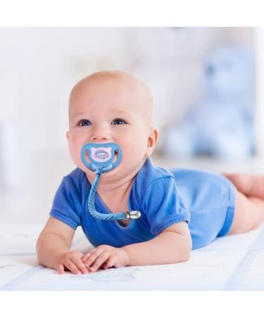 Pacifier Clip 6 Pack for Boys and Girls - BOUKIPOW Handmade Braided Pacifier Holder Leash - Fits All Pacifiers & Teething Toys - Modern Unisex Baby Gift - Buy Online on GoSupps.com