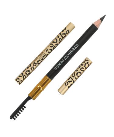 DRESSOOS 4 Pcs Double Head Eyebrow Pencil Elf Eyebrow Pencil Gel Eyeliner Eyebrow Grey Pencil) Black