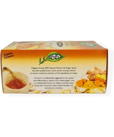 Caricom Products Ltd Dalgety Turmeric & Ginger Herbal Tea 100 All Natural Maximum Strength 40g Box 18 Herbal Tea Bags - Buy Online on GoSupps.com